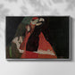 Front view of Cardinal and Nun (Caress), 1912 by Egon Schiele in a silver floater framed canvas.