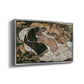 Angled view of Death and the Maiden, 1915 by Egon Schiele in a silver floater framed canvas.