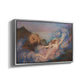 Angled view of Twilight, 1914 by Evelyn De Morgan in a silver floater framed canvas.