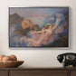 Twilight, 1914 by Evelyn De Morgan in a silver floater framed canvas displayed above a console table in a hallway, featuring a symbolic scene of figure surrounded by evening tones.