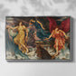 Front view of The Storm Spirits, 1900 by Evelyn De Morgan in a silver floater framed canvas.