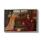 The Gilded Cage, c. 1901-1902 by Evelyn De Morgan in a silver floater framed canvas wall art display.