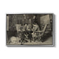 The Chess Players, 1858 by Ernest Meissonier in a silver floater framed canvas wall art display.