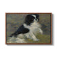 Tama, the Japanese Dog, c. 1876 by Pierre-Auguste Renoir in a walnut floater framed canvas wall art display.