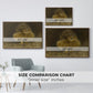 Size comparison chart for walnut floater framed canvas featuring An Eagle Owl (Berguv), 1905 by Bruno Liljefors.
