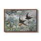 Common Swifts, 1886 by Bruno Liljefors in a walnut floater framed canvas wall art display.