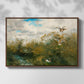 Front view of Wild Ducks (Grasänder), 1890 by Bruno Liljefors in a walnut floater framed canvas.