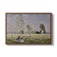 Summer (L'ete), 1874 by Claude Monet in a walnut floater framed canvas wall art display.