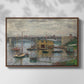 Front view of Bridge at Argenteuil on a Gray Day, c. 1876 by Claude Monet in a walnut floater framed canvas.