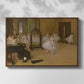 Front view of The Dancing Class, c. 1870 by Edgar Degas in a walnut floater framed canvas.
