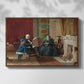 Front view of The Brown Family, 1869 by Eastman Johnson in a walnut floater framed canvas.