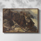Front view of High Mountain Study, c. 1870 by Edward Theodore Compton in a walnut floater framed canvas.