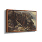 Angled view of High Mountain Study, c. 1870 by Edward Theodore Compton in a walnut floater framed canvas.