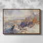 Front view of Col du Géant, 1903 by Edward Theodore Compton in a walnut floater framed canvas.
