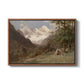 Landscape in the Caucasus, c. 1921 by Edward Theodore Compton in a walnut floater framed canvas wall art display.