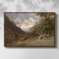Front view of Landscape in the Caucasus, c. 1921 by Edward Theodore Compton in a walnut floater framed canvas.