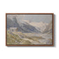 Shepherds (Pasterze), c. 1921 by Edward Theodore Compton in a walnut floater framed canvas wall art display.