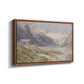 Angled view of Shepherds (Pasterze), c. 1921 by Edward Theodore Compton in a walnut floater framed canvas.