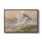 From the Dolomites, 1904 by Edward Theodore Compton in a walnut floater framed canvas wall art display.