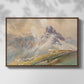Front view of From the Dolomites, 1904 by Edward Theodore Compton in a walnut floater framed canvas.