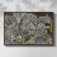Front view of Mödling II, 1918 by Egon Schiele in a walnut floater framed canvas.