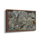 Angled view of Mödling II, 1918 by Egon Schiele in a walnut floater framed canvas.