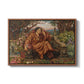 A Soul in Hell, c. 1901-1902 by Evelyn De Morgan in a walnut floater framed canvas wall art display.