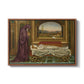 The Wandering Jew: Whom the Gods Love Die Young, 1888 by Evelyn De Morgan in a walnut floater framed canvas wall art display.