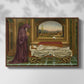 Front view of The Wandering Jew: Whom the Gods Love Die Young, 1888 by Evelyn De Morgan in a walnut floater framed canvas.
