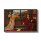 The Gilded Cage, c. 1901-1902 by Evelyn De Morgan in a walnut floater framed canvas wall art display.