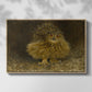 Front view of An Eagle Owl (Berguv), 1905 by Bruno Liljefors in a natural wood floater framed canvas.
