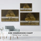 Size comparison chart for natural wood floater framed canvas featuring An Eagle Owl (Berguv), 1905 by Bruno Liljefors.