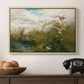 Wild Ducks (Grasänder), 1890 by Bruno Liljefors in a natural wood floater framed canvas displayed above a console table in a hallway, featuring a realistic depiction of ducks in countryside landscape.