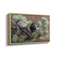 Angled view of Hooded Crows (Kråkor), 1891 by Bruno Liljefors in a natural wood floater framed canvas.