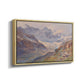 Angled view of Odenwinklkees with the Johannisberg, 1902 by Edward Theodore Compton in a natural wood floater framed canvas.