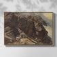 Front view of High Mountain Study, c. 1870 by Edward Theodore Compton in a natural wood floater framed canvas.