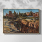 Front view of Palatine in Rome, c. 1921 by Edward Theodore Compton in a natural wood floater framed canvas.