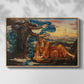 Front view of Earthbound, 1897 by Evelyn De Morgan in a natural wood floater framed canvas.