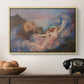 Twilight, 1914 by Evelyn De Morgan in a natural wood floater framed canvas displayed above a console table in a hallway, featuring a symbolic scene of figure surrounded by evening tones.