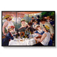 Luncheon of the Boating Party (Le Déjeuner des canotiers), 1880-1881 by Pierre-Auguste Renoir in a black floater framed canvas wall art display.
