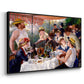 Angled view of Luncheon of the Boating Party (Le Déjeuner des canotiers), 1880-1881 by Pierre-Auguste Renoir in a black floater framed canvas.