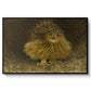 An Eagle Owl (Berguv), 1905 by Bruno Liljefors in a black floater framed canvas wall art display.