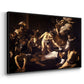 Angled view of The Martyrdom of Saint Matthew, 1599-1600 by Caravaggio in a black floater framed canvas.