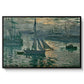 Sunrise (Marine), 1873 by Claude Monet in a black floater framed canvas wall art display.