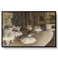 The Rehearsal of the Ballet Onstage, 1874 by Edgar Degas in a black floater framed canvas wall art display.