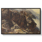 High Mountain Study, c. 1870 by Edward Theodore Compton in a black floater framed canvas wall art display.