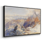 Angled view of Col du Géant, 1903 by Edward Theodore Compton in a black floater framed canvas.