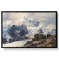 The Grossglockner, 1880 by Edward Theodore Compton in a black floater framed canvas wall art display.