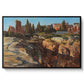 Palatine in Rome, c. 1921 by Edward Theodore Compton in a black floater framed canvas wall art display.