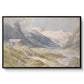 Shepherds (Pasterze), c. 1921 by Edward Theodore Compton in a black floater framed canvas wall art display.